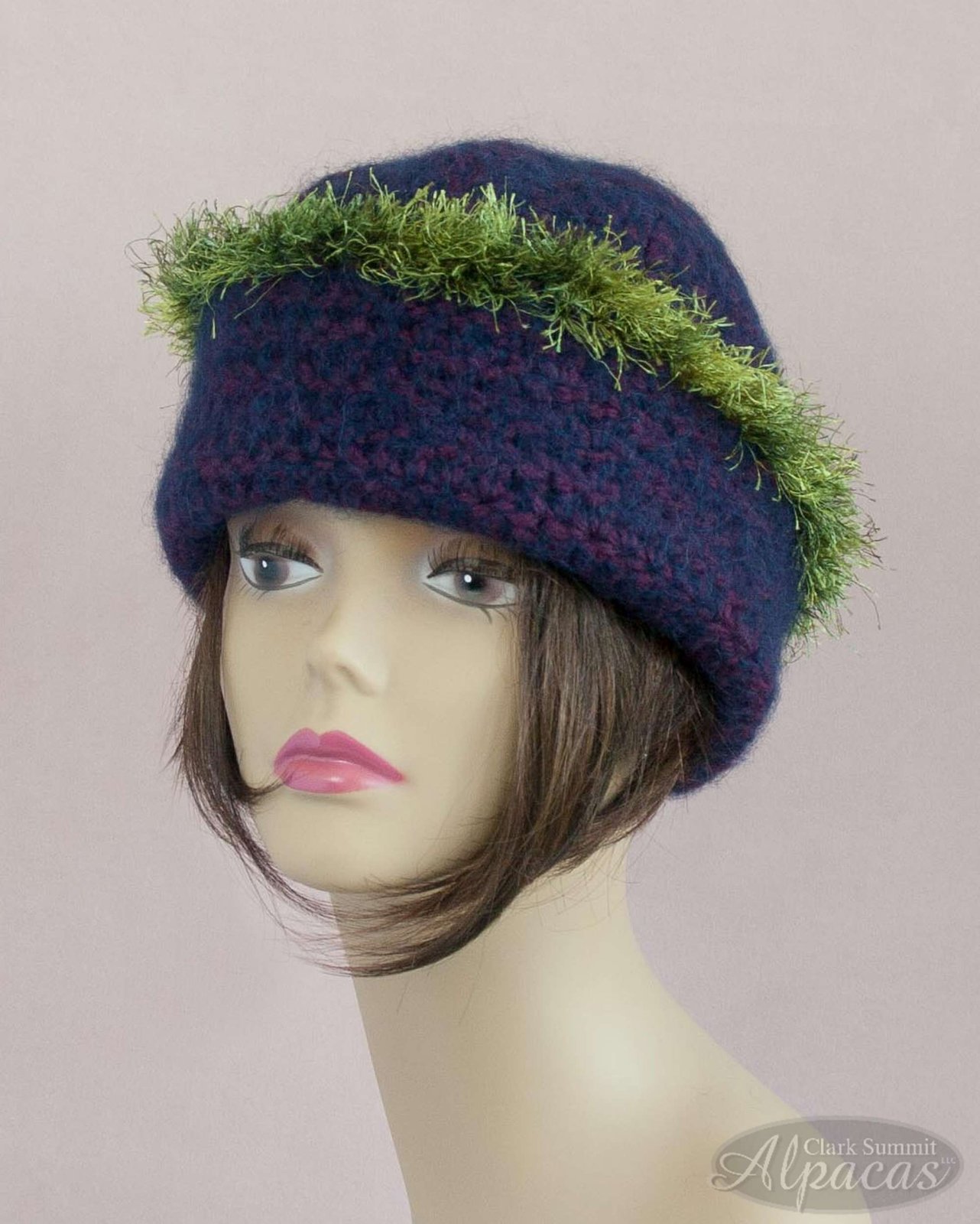 【MODERNIF】Liz Alpaca Round Knit Alpaca Hats - Wide Brim - Wool Blend - Crocheted and Semi